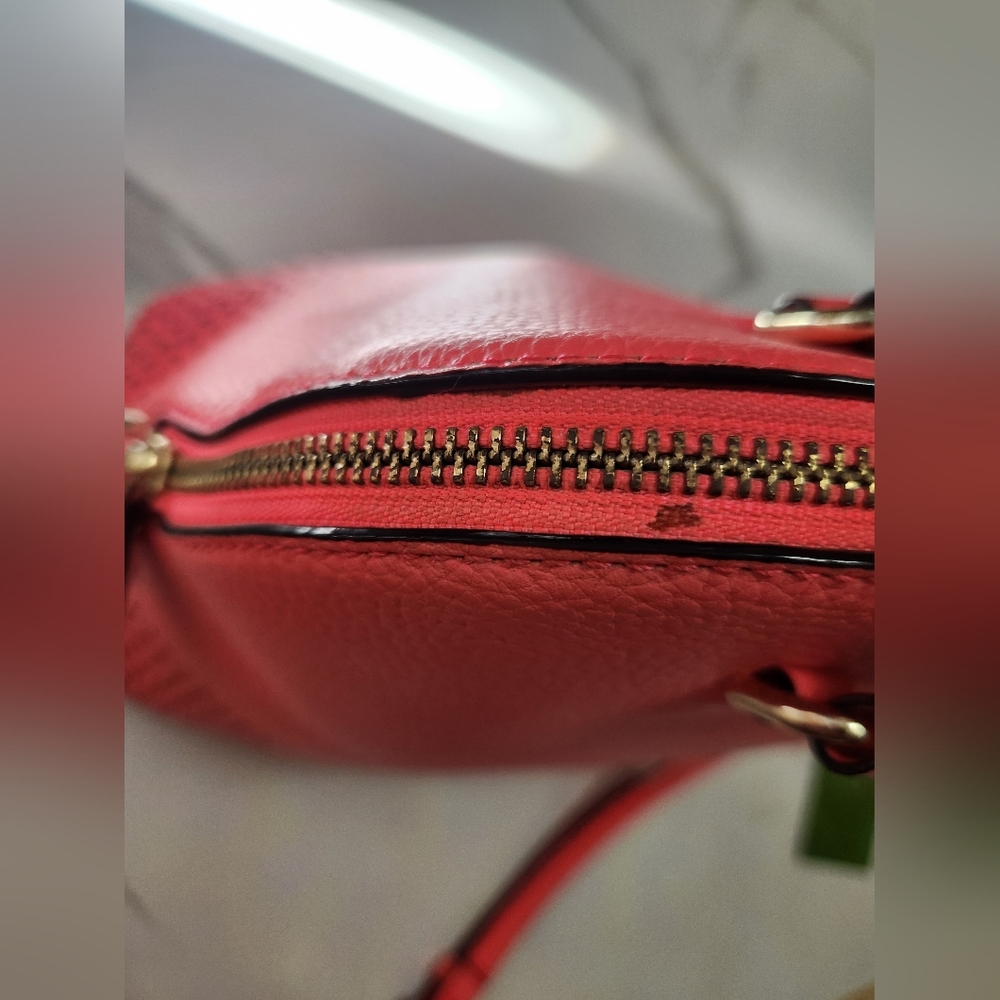 Kate Spade Carli Wakefield Lane 2 Way Done Satchel Crossbody In Coral Orange. - Picture 10 of 16